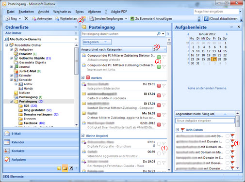 Outlook Kategorien und Nachverfolgung